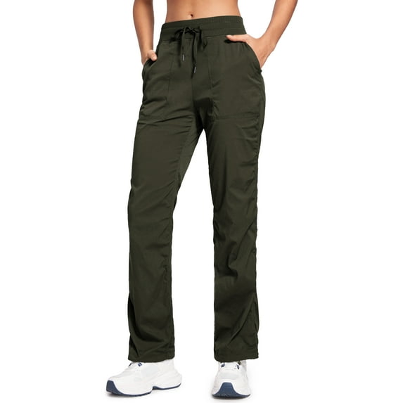 CRZ YOGA Lightweight Straight Leg Workout Pants for Women Casual Joggers with Pockets