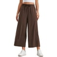 thumbnail image 1 of CRZ YOGA Lightweight Wide Leg Cropped Pants for Women 25" Casual Travel Work Sweatpants Summer, 1 of 4