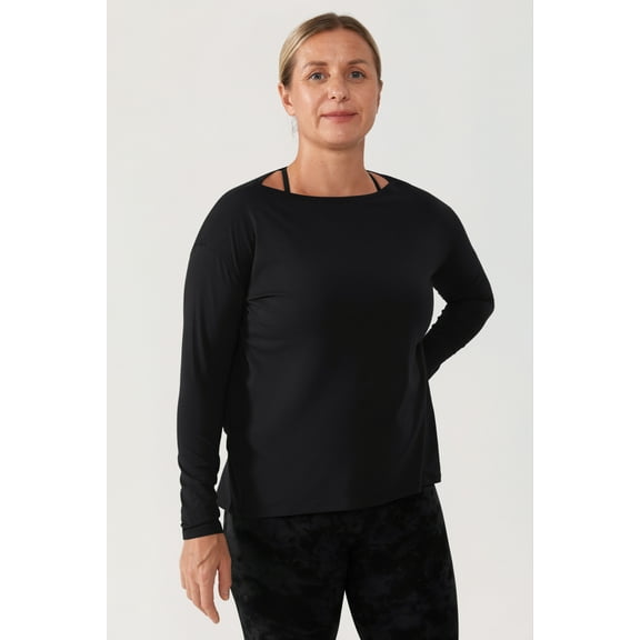 CRZ YOGA Long Sleeve Workout Shirts for Women Loose Fit Athletic Yoga T-Shirts Casual Tops