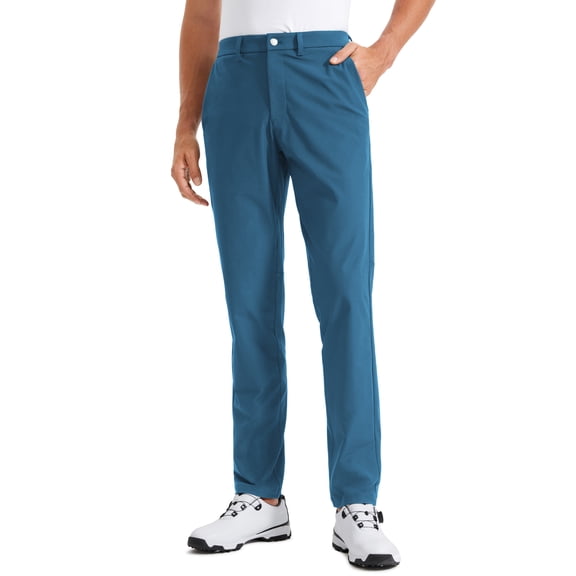 CRZ YOGA Men's All Day Comfy Golf Pants 30"/32" Quick Dry Lightweight Work Casual Trousers with Pockets
