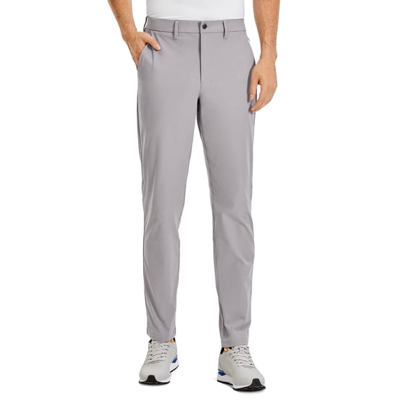 CRZ YOGA Men's All Day Comfy Golf Pants 34" Quick Dry Lightweight Work Casual Trousers with Pockets