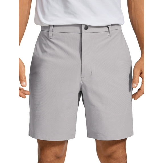 CRZ YOGA Men's All Day Comfy Golf Shorts 7" Stretch Lightweight Casual Workwear with Pockets