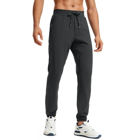 CRZ YOGA Mens 4-Way Stretch Golf Joggers with Pockets 30 Inches Workout Hiking Pants