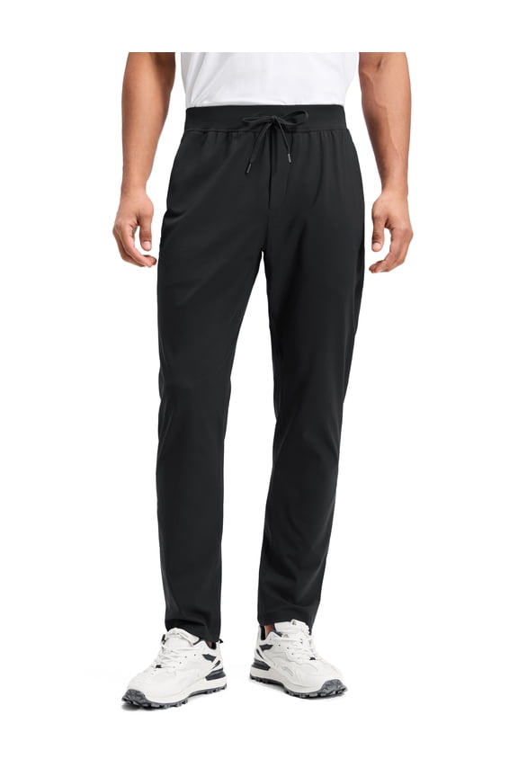 4-Way Stretch Athletic Pants for Men 30" Workout Lounge Casual Work Jogger with Zip Pocket