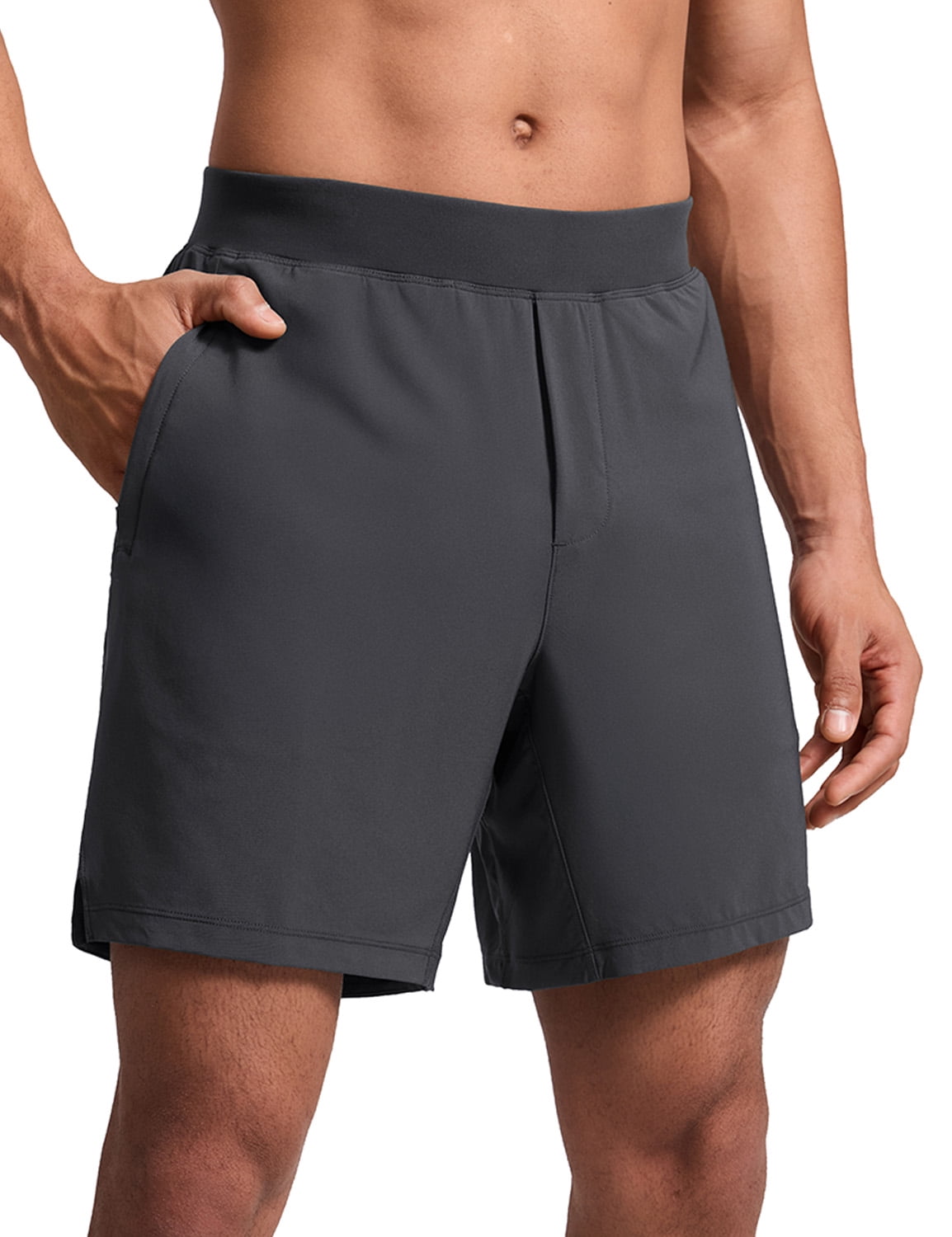 CRZ YOGA Men's Linerless Split Training Shorts 7
