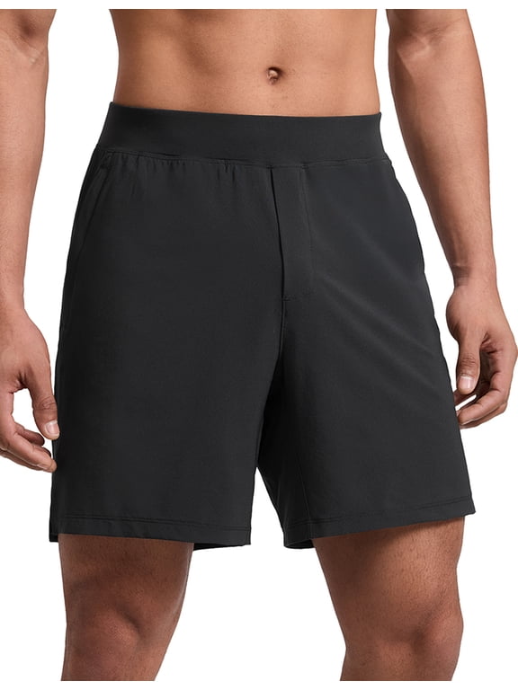Men's Linerless Split Training Shorts 7" Lightweight Quick Dry Soft Workout Running Athletic Gym with Pockets