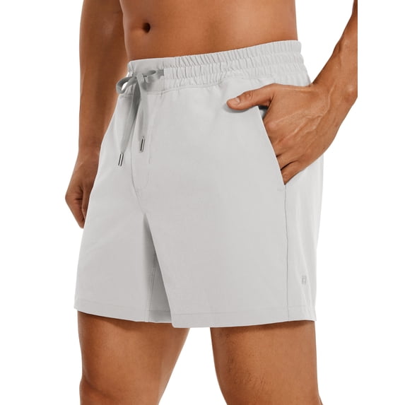 CRZ YOGA Men's Linerless Workout Shorts 5'' Lightweight Quick Dry for Running Sports Athletic Gym with Pockets
