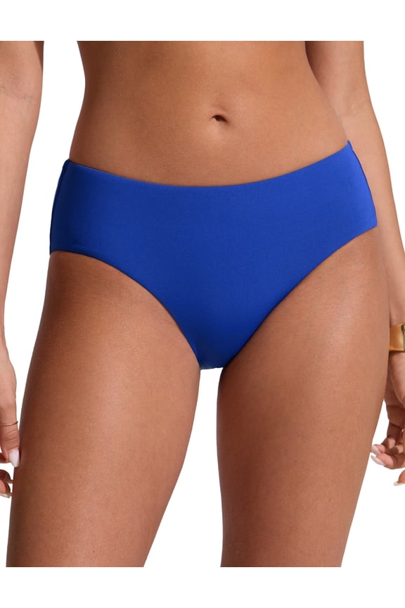 Mid Waisted Bikini Bottoms for Women Full Coverage Bathing Suit Swimsuit Basic Swim Briefs