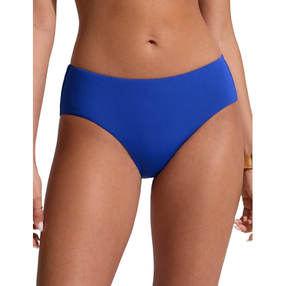 CRZ YOGA Mid Waisted Bikini Bottoms for Women Full Coverage Bathing Suit Swimsuit Basic Swim Briefs