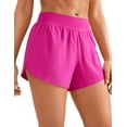 thumbnail image 1 of CRZ YOGA Mid Waisted Dolphin Athletic Shorts for Women 4 Inches with Liner, 1 of 3
