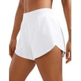 thumbnail image 1 of CRZ YOGA Mid Waisted Dolphin Athletic Shorts for Women 4 Inches with Liner, 1 of 4