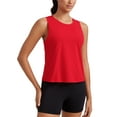 thumbnail image 1 of CRZ YOGA Women's Pima Cotton Sleeveless Loose Tank Tops Gym Yoga Tops Athletic Shirts, 1 of 6