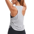 thumbnail image 1 of CRZ YOGA Pima Cotton Ruched Side Tank Tops for Women Workout Athletic Casual Racerback Sleeveless Shirts, 1 of 6