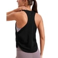 thumbnail image 1 of CRZ YOGA Pima Cotton Ruched Side Tank Tops for Women Workout Athletic Casual Racerback Sleeveless Shirts, 1 of 6