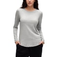 thumbnail image 1 of CRZ YOGA Pima Cotton Crewneck Long Sleeve Shirts for Women Workout Athletic Yoga Casual Tops Soft T-Shirt, 1 of 5