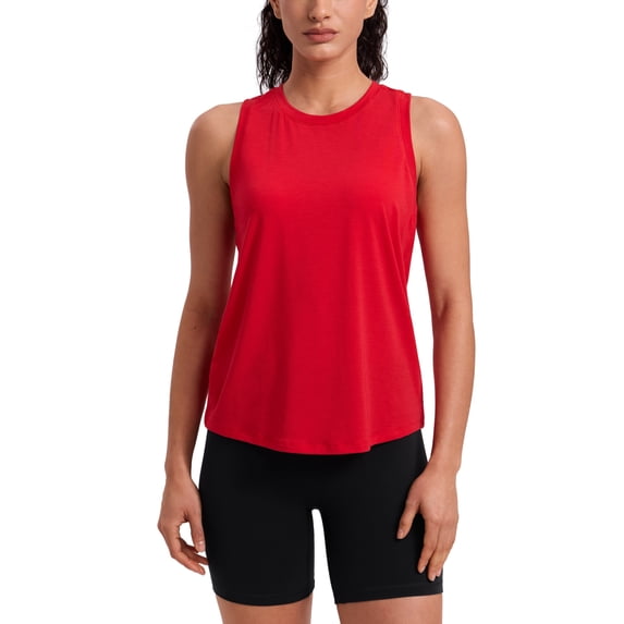 CRZ YOGA Quick Dry Racerback Tank Tops for Women Workout Athletic Running Gym Sleeveless Shirts