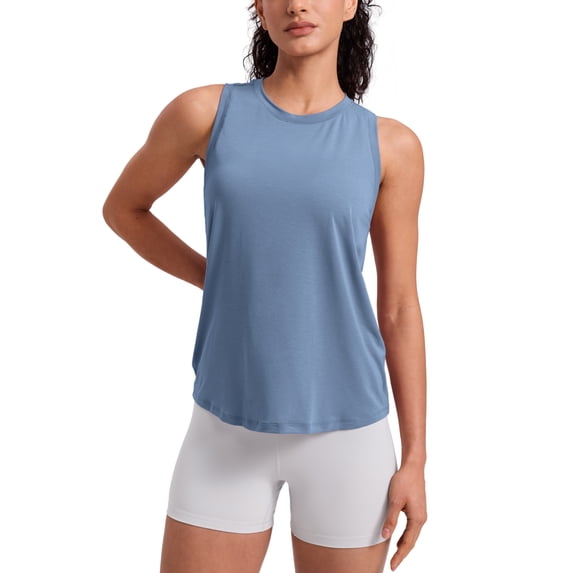 CRZ YOGA Quick Dry Racerback Tank Tops for Women Workout Athletic Running Gym Sleeveless Shirts