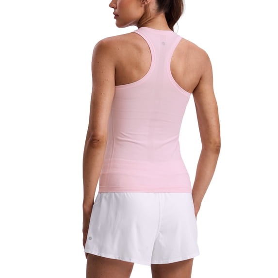 CRZ YOGA Seamless Workout Tank Tops for Women Hip Length Athletic Running Gym Sleeveless Shirts Racerback