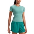 thumbnail image 1 of CRZ YOGA Seamless Workout Tops for Women Running Gym Athletic Yoga Short Sleeve Shirts, 1 of 5