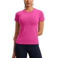 thumbnail image 1 of CRZ YOGA Seamless Workout Tops for Women Short Sleeve Athletic Tees Breathable, 1 of 6