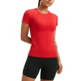 thumbnail image 1 of CRZ YOGA Seamless Workout Tops for Women Athletic Running Yoga Shirts Crewneck Tees, 1 of 5