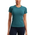 thumbnail image 1 of CRZ YOGA Seamless Workout Tops for Women Short Sleeve Athletic Tees Breathable, 1 of 6