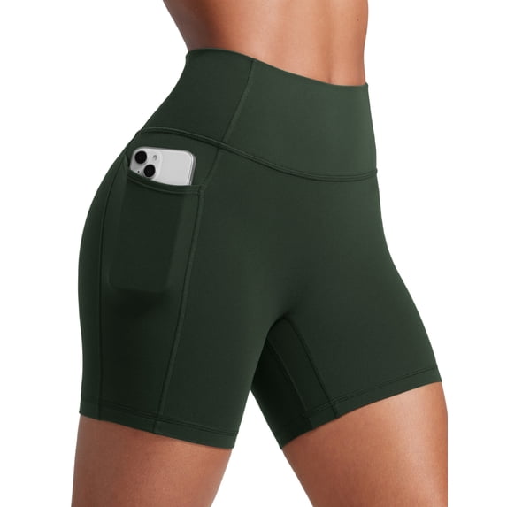 CRZ YOGA Secretsculpt Biker Shorts Pockets for Women 5''