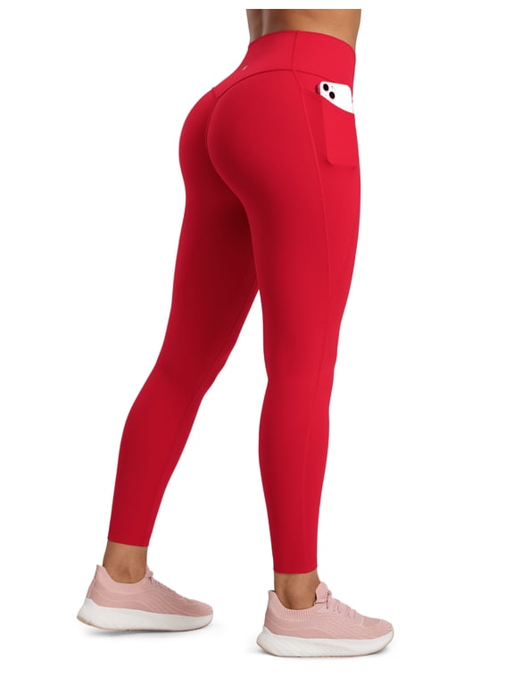 Secretsculpt Butterlift Workout Leggings Pockets 25" No Front Seam High Waist Womens Yoga Pants Scrunch Butt
