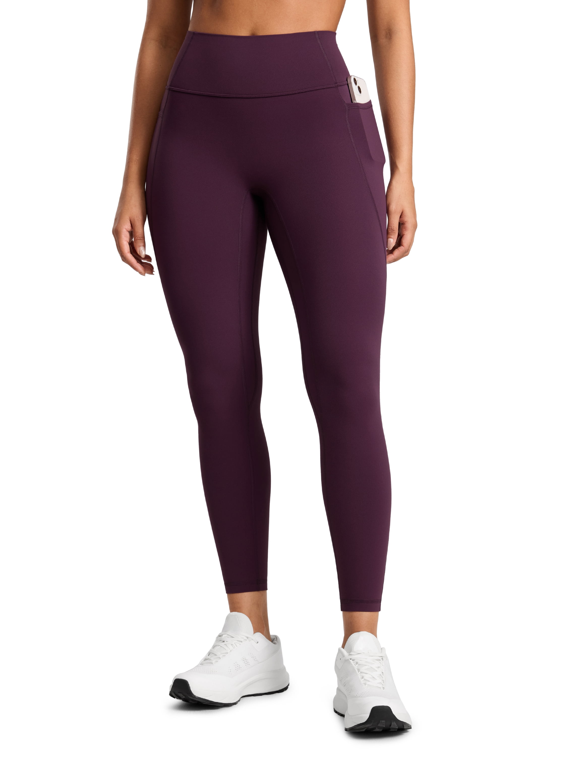 CRZ YOGA Secretsculpt Butterlift Workout Leggings Pockets 25" No Front Seam High Waist Womens Yoga Pants Scrunch Butt
