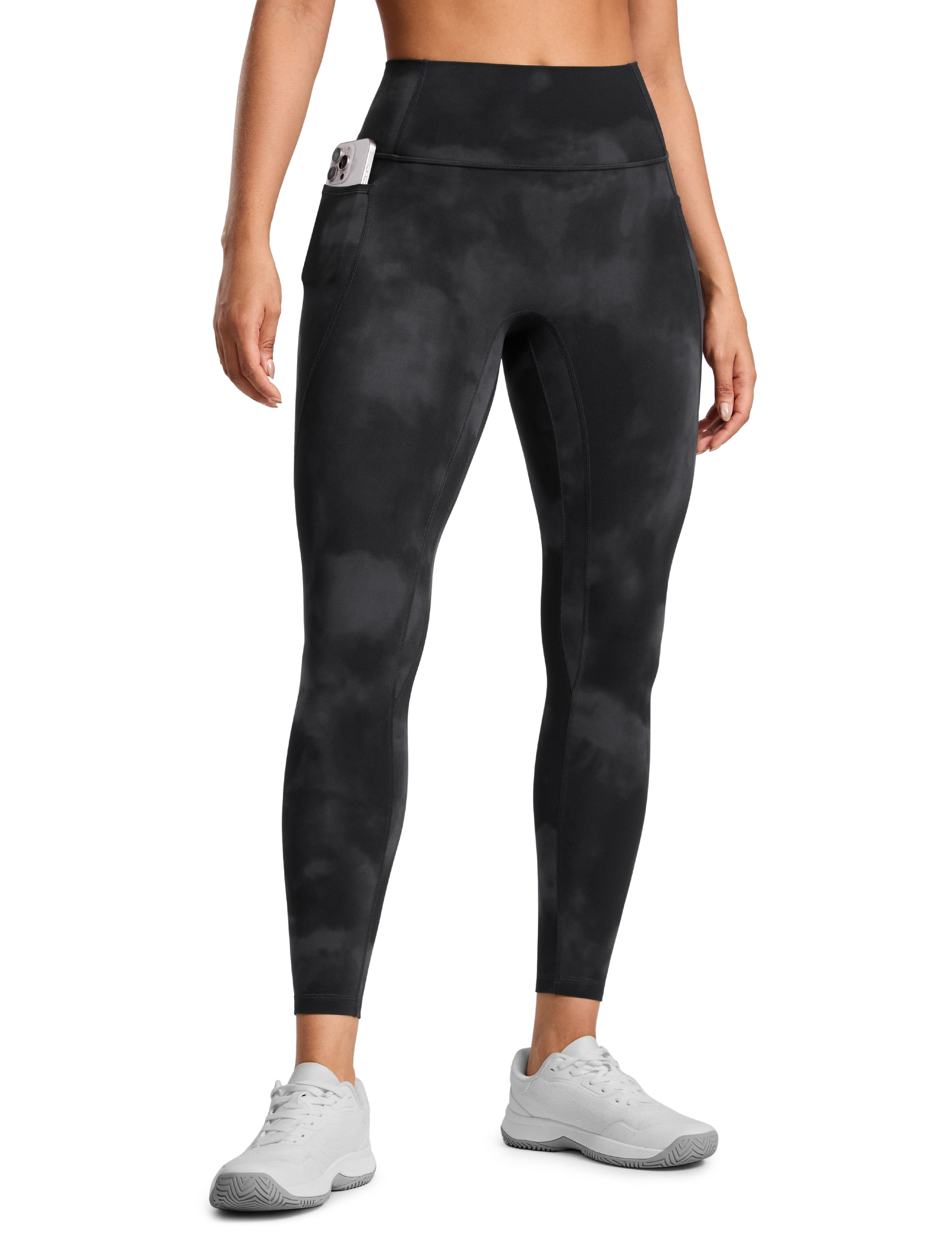 CRZ YOGA Secretsculpt Butterlift Workout Leggings Pockets 25" No Front Seam High Waist Womens Yoga Pants Scrunch Butt