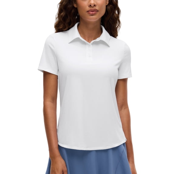CRZ YOGA Short Sleeve Golf Polo Shirts UPF 50+ Tops for Women