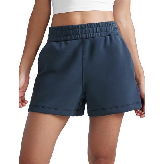 CRZ YOGA SoftAura Sweat Shorts for Women 4" High Waisted Casual Lounge Athletic with Pockets