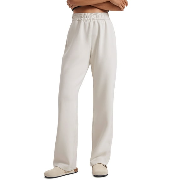 CRZ YOGA SoftAura Straight Leg Casual Sweatpants Women 28" Modal Lounge Travel Pants with Pockets