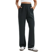 CRZ YOGA SoftAura Wide Leg Sweatpants Women 31 Inches Sweat Pants with Pockets