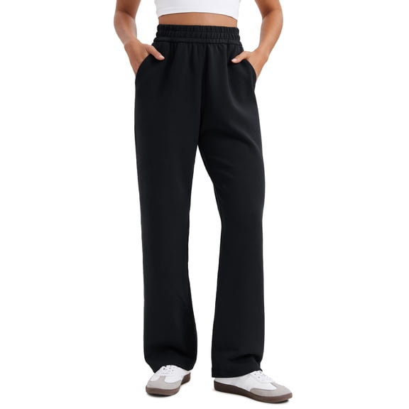 CRZ YOGA SoftAura Straight Leg Casual Sweatpants Women 30" Travel Pants with Pockets