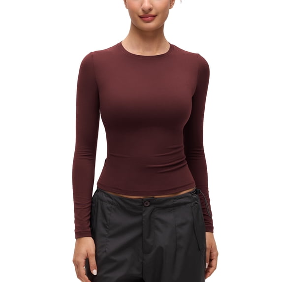 CRZ YOGA Softembrace Crewneck Long Sleeve Workout Top, Ultra Soft, Shirts for Women