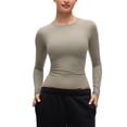 thumbnail image 1 of CRZ YOGA Softembrace Crewneck Long Sleeve Workout Top, Ultra Soft, Shirts for Women, 1 of 5