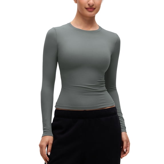CRZ YOGA Softembrace Long Sleeve Shirts for Women Casual Tops Soft Basic T-Shirts