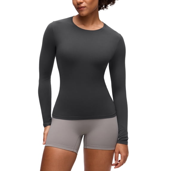 CRZ YOGA Softembrace Crewneck Long Sleeve Workout Top, Ultra Soft, Shirts for Women