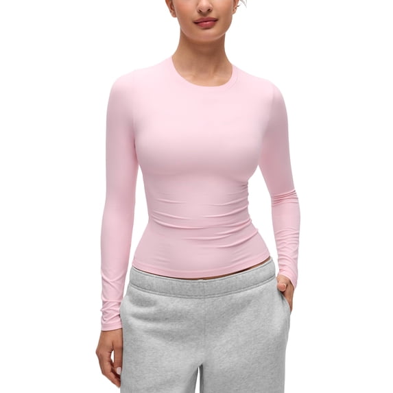 CRZ YOGA Softembrace Long Sleeve Shirts for Women Casual Tops Soft Basic T-Shirts