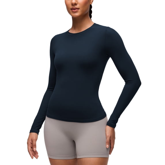 CRZ YOGA Softembrace Crewneck Long Sleeve Workout Top, Ultra Soft, Shirts for Women