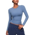 thumbnail image 1 of CRZ YOGA Softembrace Long Sleeve Shirts for Women Casual Tops Soft Basic T-Shirts, 1 of 6