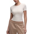 thumbnail image 1 of CRZ YOGA Softembrace Tops for Women Soft Casual Tight Basic Short Sleeve T-Shirt, 1 of 6