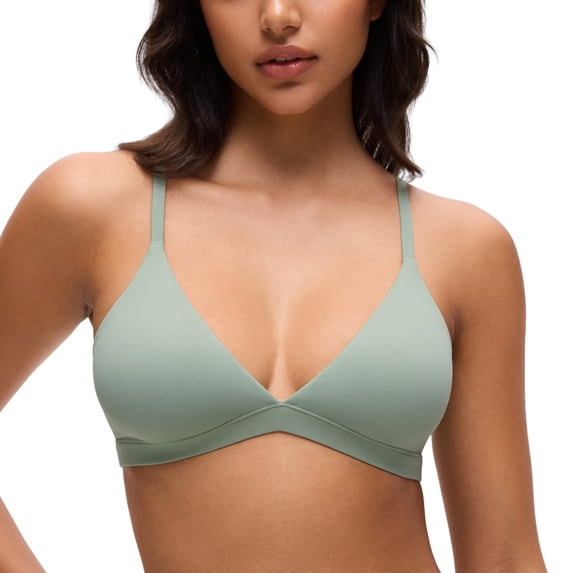 CRZ YOGA Softhold Triangle Bralette Everyday Bra For Women