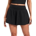 thumbnail image 1 of CRZ YOGA Softretch 2 in 1 Causal Shorts for Women High Waisted Flowy Yoga Lounge Workout with Pockets, 1 of 6