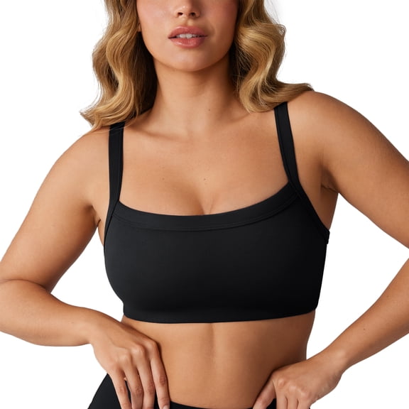 CRZ YOGA Hugcurve Adjustable Square Workout Sports Bra For Women Size XS-2XL