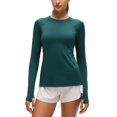 thumbnail image 1 of CRZ YOGA UPF 50+ Long Sleeve Sun Shirt, Hiking, Crewneck, Tops for Women, 1 of 5