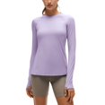 thumbnail image 1 of CRZ YOGA UPF 50+ Long Sleeve Sun Shirt, Hiking, Crewneck, Tops for Women, 1 of 5