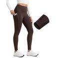 thumbnail image 1 of CRZ YOGA Water-Resistant Fleece Athletic Leggings Pockets 28" Thermal Hiking Casual Workout Womens Pants, 1 of 7