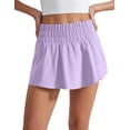 thumbnail image 1 of CRZ YOGA Ruffle Skirt Athletic Shorts for Women High Waisted Flowy for Workout Tennis with Zip Pocket, 1 of 5